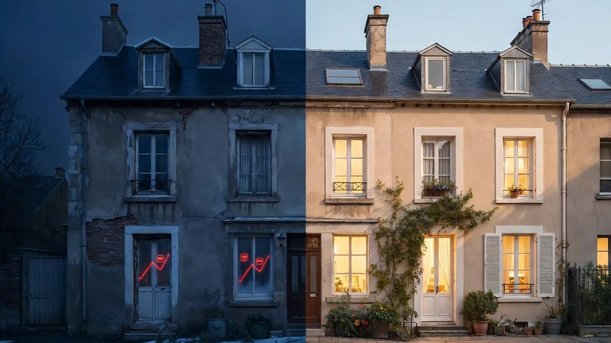 Maison ancienne avant et après rénovation énergétique